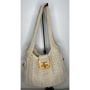 Crochet Bag Cream Bag World Hong Kong Boho Romantic Turnlock